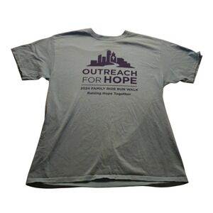 Port & Company Outreach For Hope 2024 Family Ride Run Walk T-Shirt Blue Large
